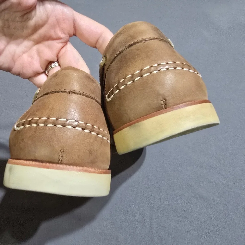 Tommy Bahama Brody Boat Shoes Mens 10 M Tan Brown Leather TFM00246-042
